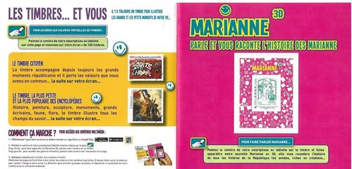 Collector rare comprenant 1 timbre Marianne 3D Les Timbres et vous