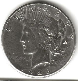 Pièce 1 Dollar argent 1928 rare Liberty Aigle soleil levant