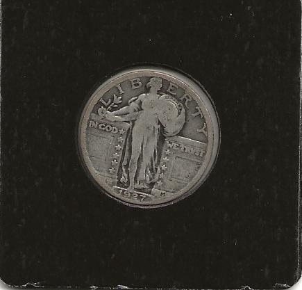 Pièce Argent Quarter Dollar 1927 Standing Liberty marchant