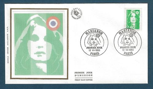 Enveloppe FDC comprenant un timbre Marianne Bicentenaire
