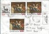 Lettre affranchie timbres tableaux Enguerrand Quarton