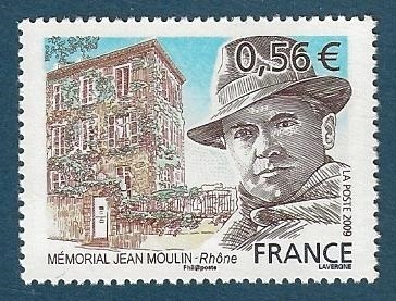 France timbre 2009 gommé Mémorial Jean Moulin à Caluire N°4371 neuf