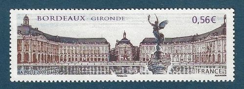 France timbre 2009 gommé Bordeaux Gironde N°4370 neuf Bâtiments