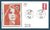 Enveloppe timbre adhésif da carnet type Marianne de Briat