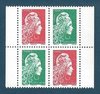 Bloc quatre timbres gommé N°5252-5253 Marianne l'Engagée Libre