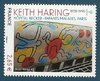 Timbre 2014 tableau Personnalité Keith Haring fresque extérieure