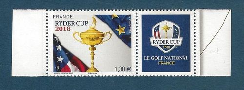 Timbre 2018 rare issu du feuillet RYDER CUP LE GOLF NATIONAL