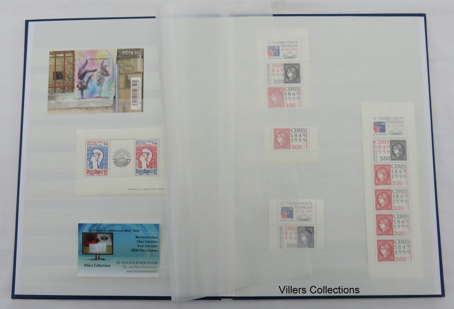 Classeur timbres 16 Pages - Couleur bleu