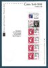 Notice avec carnet composé vignette et de cinq timbres CÉRÈS