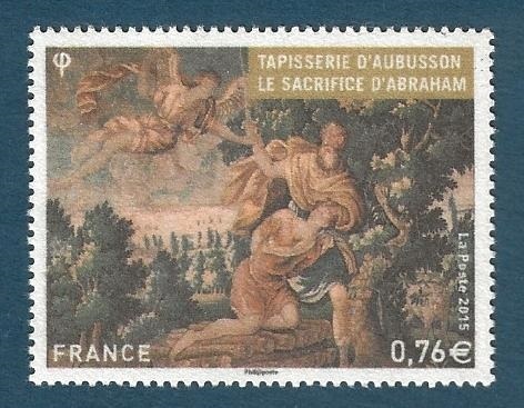 Timbre France 2015 Tapisserie N°4999 Sacrifice d'Abraham