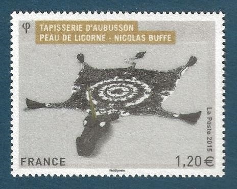 Timbre Tapisserie N°5000 neuf Peau licorne Nicolas Buffe