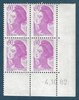 Coin daté N°2142 Liberté de Gandon Bloc 4 timbres 1982 PROMO