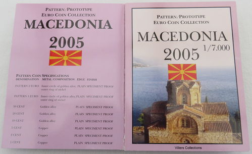 PIÈCES EURO COLLECTION PROTOTYPE MACEDONIA 2005
