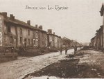 Carte postale Strasse von Le Chesne 08 Ardennes Feldpostarief
