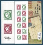 Carnet 2020 Cérès de Bordeaux 14 timbres non dentelés
