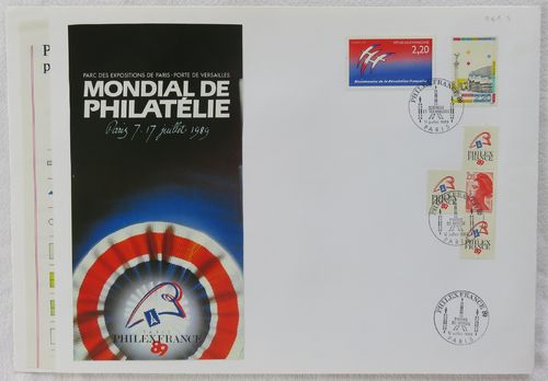 DOCUMENT PHILATÉLIQUE RARE PHILEXFRANCE 89 PARIS