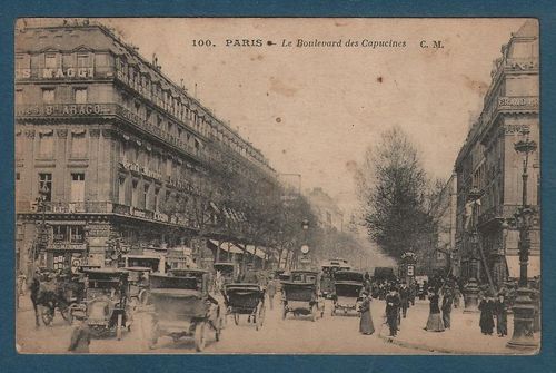 Carte postale ancienne rare PARIS Le Boulevard des Capucines
