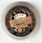 Jeton médaille touristique colorisée Deauville France