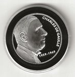 Pièce commémorative président République Charles de Gaulle