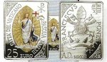 pièce rare 25 Euros argent commémorative colorée résurrection pascale