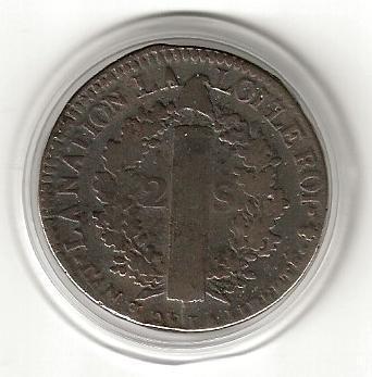 Monnaie 2 Sols 1791A Louis XVI Roi des Français La Nation La Loi