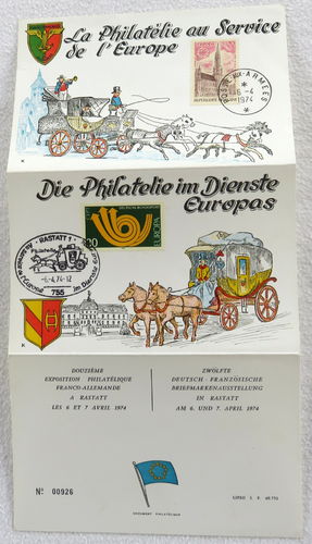 Document philatélique Au Service de l'Europe Poste aux Armées