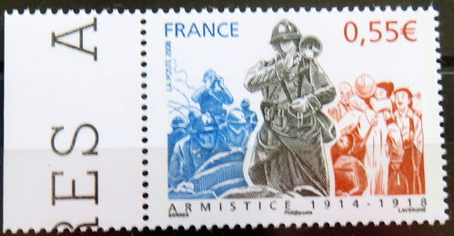 TIMBRE HISTORIQUE FRANCE 2008 ARMISTICE LE 11 NOVEMBRE 1914