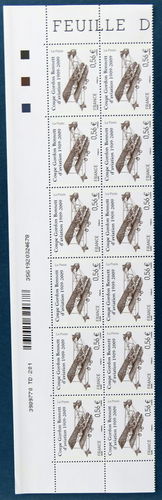 Timbres Aviation France 2009 Bande verticale douze timbres aviation