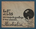 LETTRE MICHELIN 1928 rare Vieux papier Un pneu Cour de gonflage
