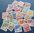 Timbres Poste anciens Chine rouge Populaire LOT 80 TIMBRES