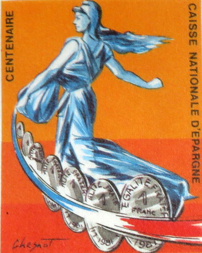 Enveloppe FDC Centenaire caisse nationale d'épargne Sept 1991