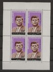 Feuillet 1963 John F Kennedy rare 4 timbres neufs Rép Centrafricaine
