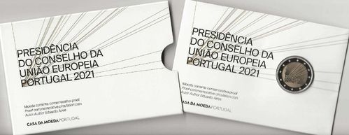 Pièce rare 2 Euros commémorative Portugal 2021 Européenne