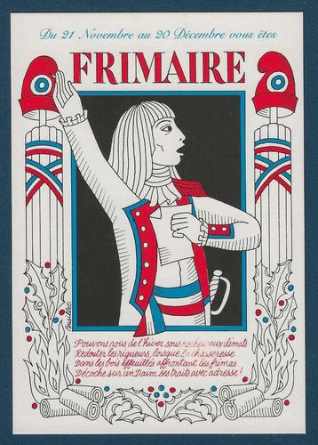 Carte postale Bicentenaire de la Révolution FRIMAIRE