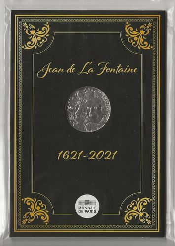 Pièce 10 euros argent commémorative Jean la Fontaine romancier et poète