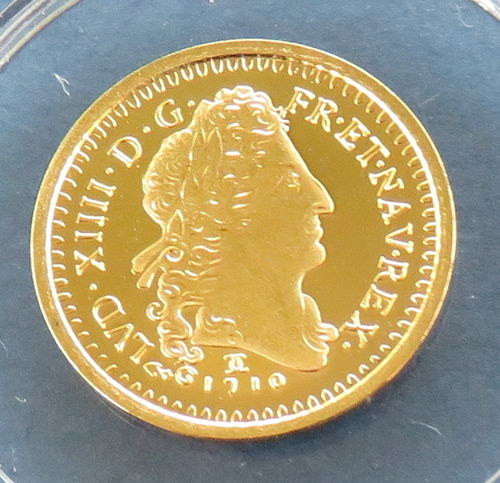 Pièce double Louis d'or de Roi Soleil 1710 Qualité Belle Epreuve