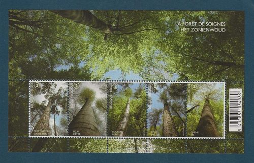 Belgique 2009 Bloc 5 timbres les arbres de la forêt de soignes