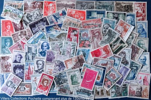 TIMBRES DE FRANCE Pochette comprenant plus de 130 timbres oblitérés