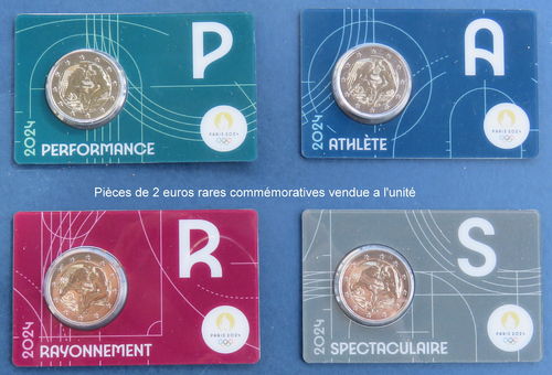 COINCARD FRANCE 2024 Pièce de 2 euros rare Jeux Olympiques